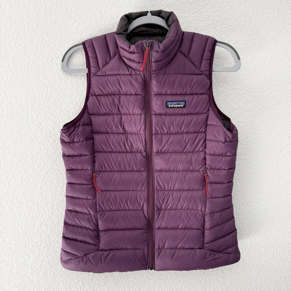 Patagonia Womens Down Sweater Puffer Vest Small Night Plum Purple Red Packable